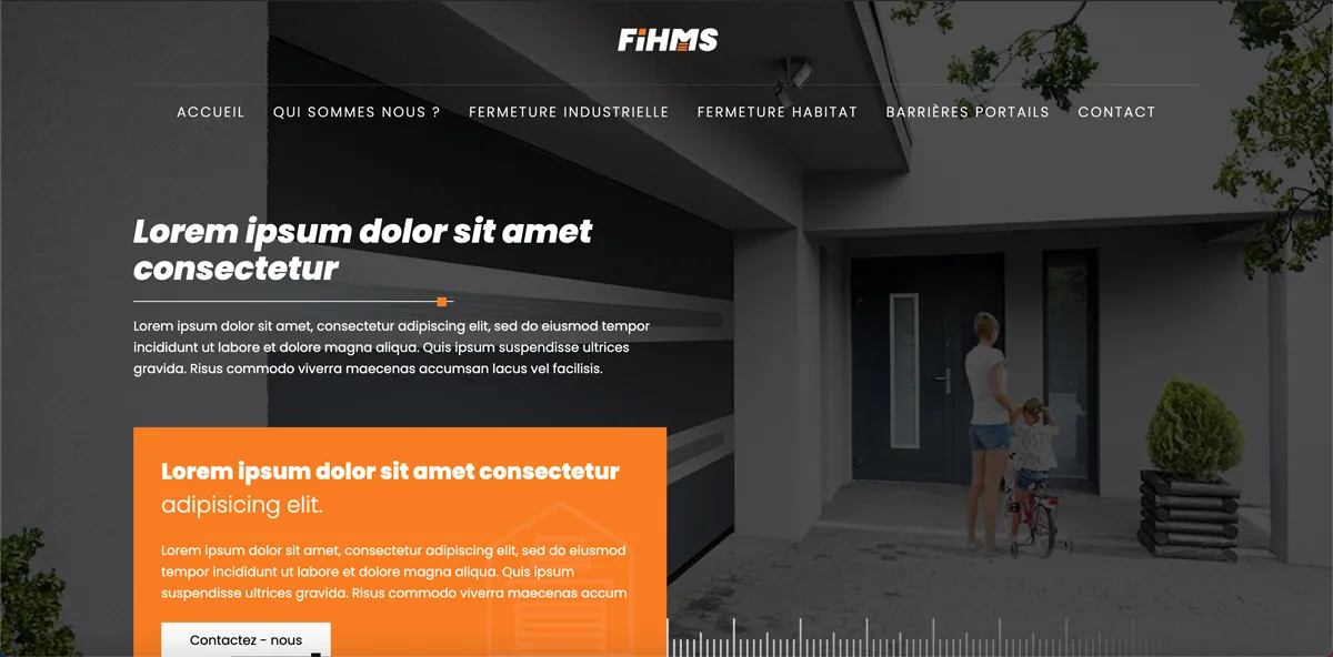 projet Fihms site vitrene d'un vendeur de fenettre et de porte de garage